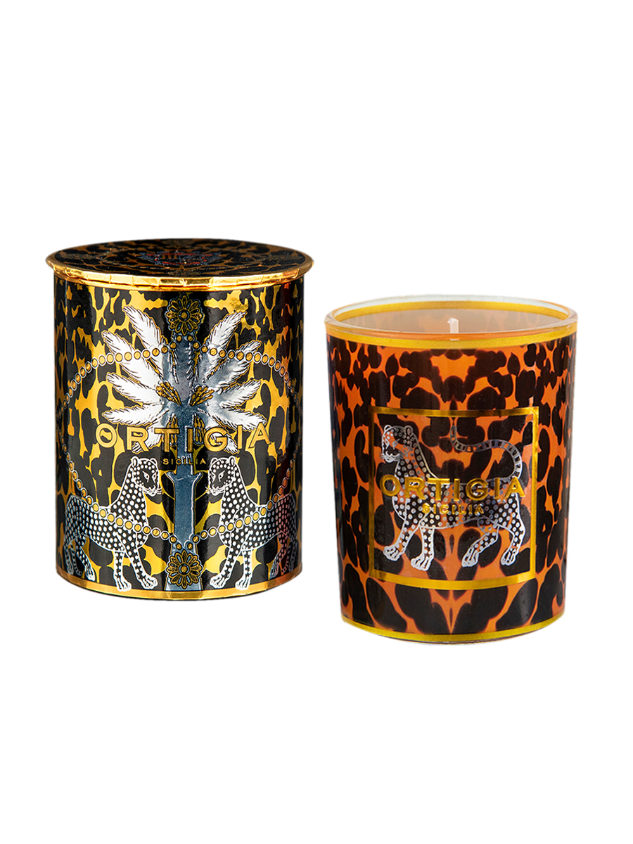 Ambra Nera Decorated Candle