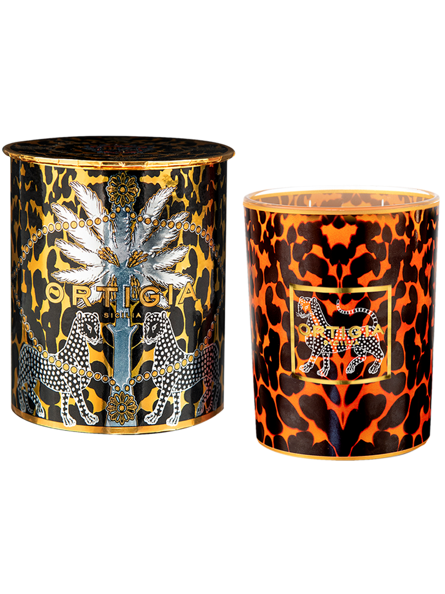 Ambra Nera Decorated Candle Medium