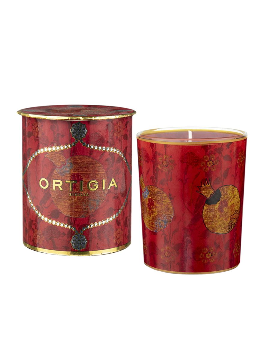 Melograno (Pomegranate) Decorated Candle