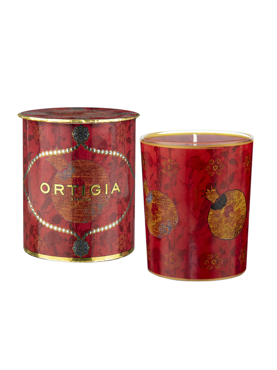 Melograno (Pomegranate) Decorated Candle